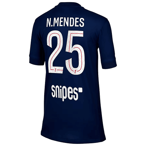 Criança - Camisola principal PSG 25/26 - N.Mendes 25