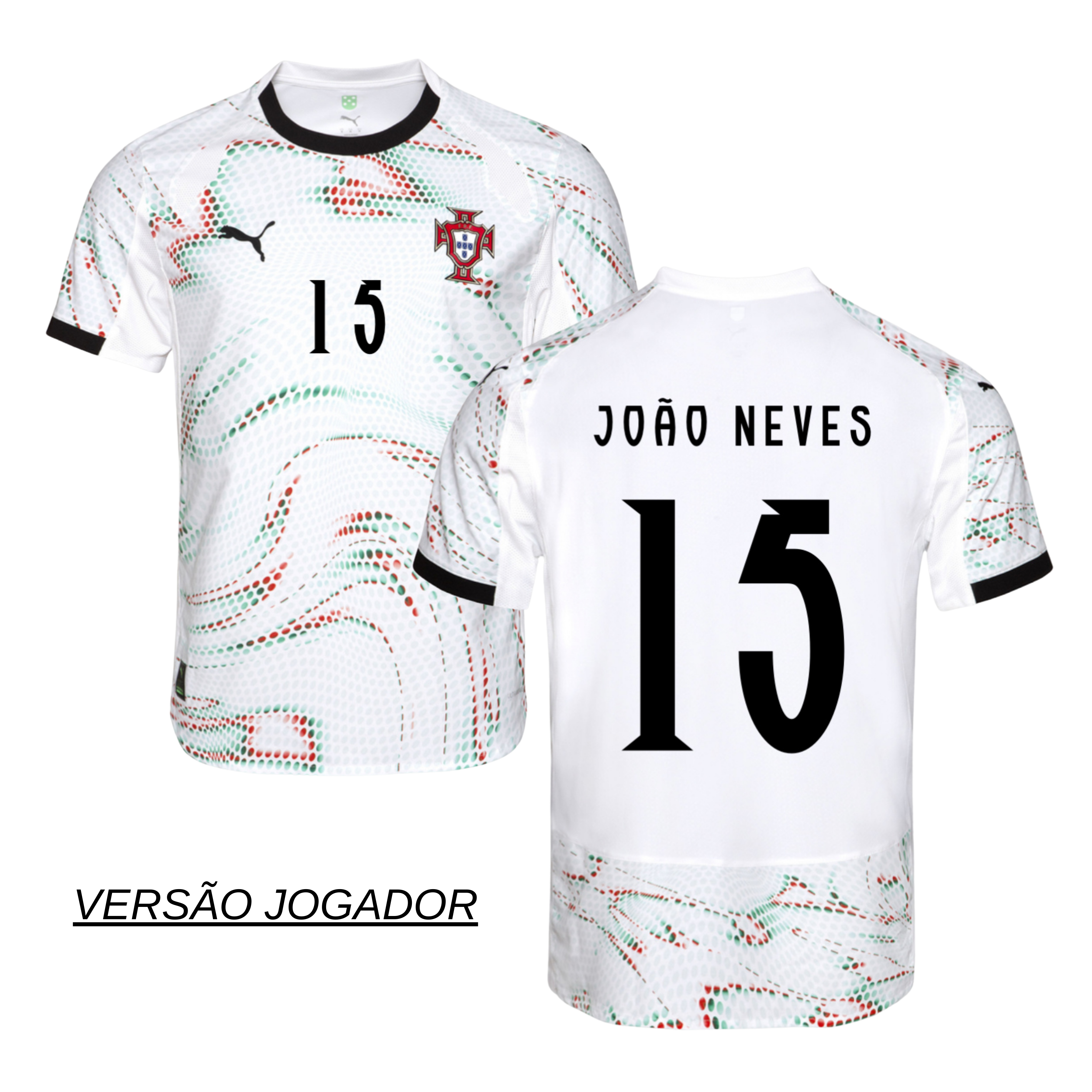 Camisola alternativa Portugal 2025 - João Neves 15 4