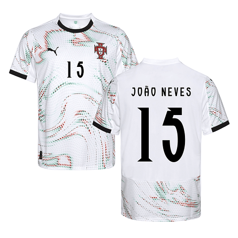 Criança - Camisola alternativa Portugal 2025 - João Neves 15