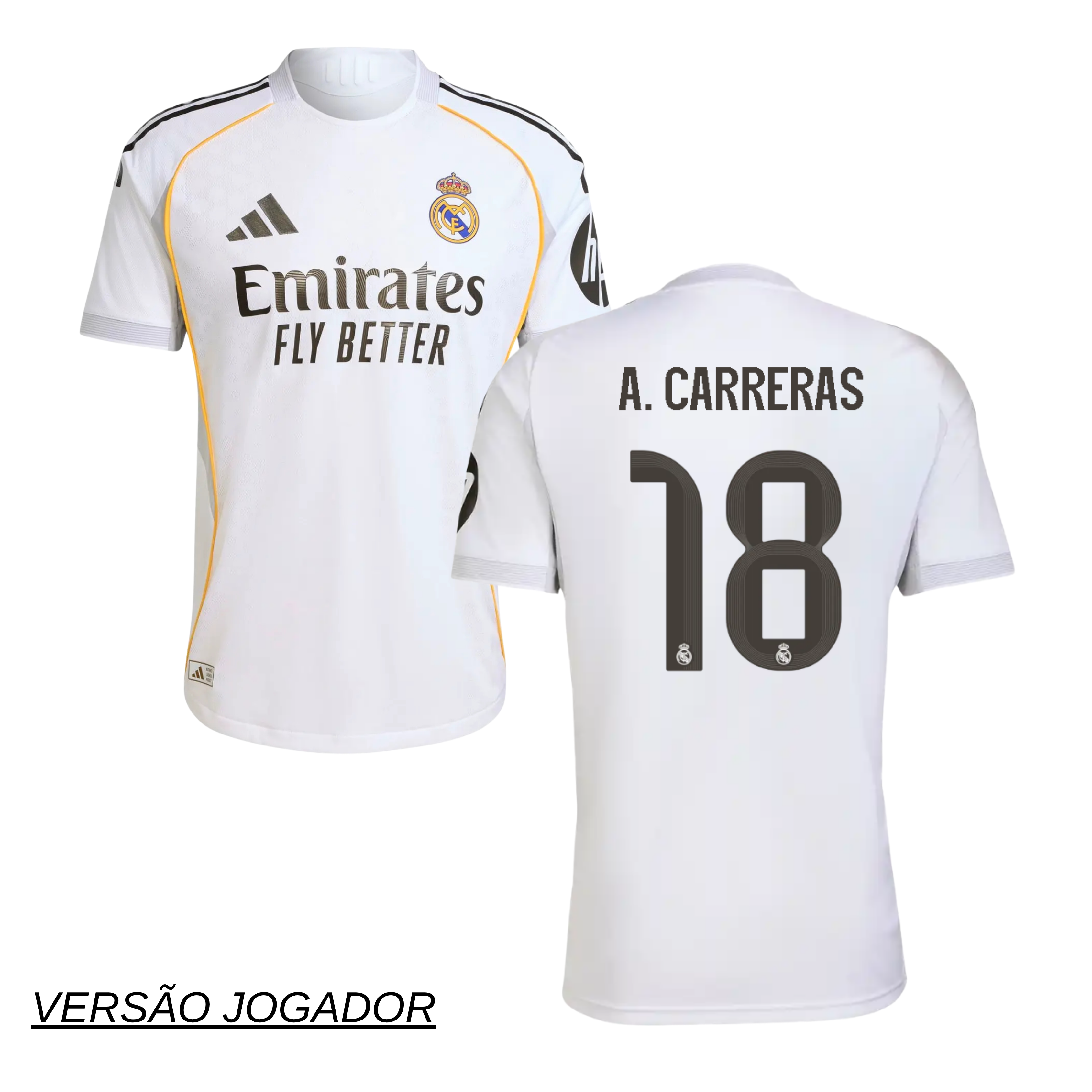 Camisola Principal Real Madrid 25/26 - A. Carreras 18 5