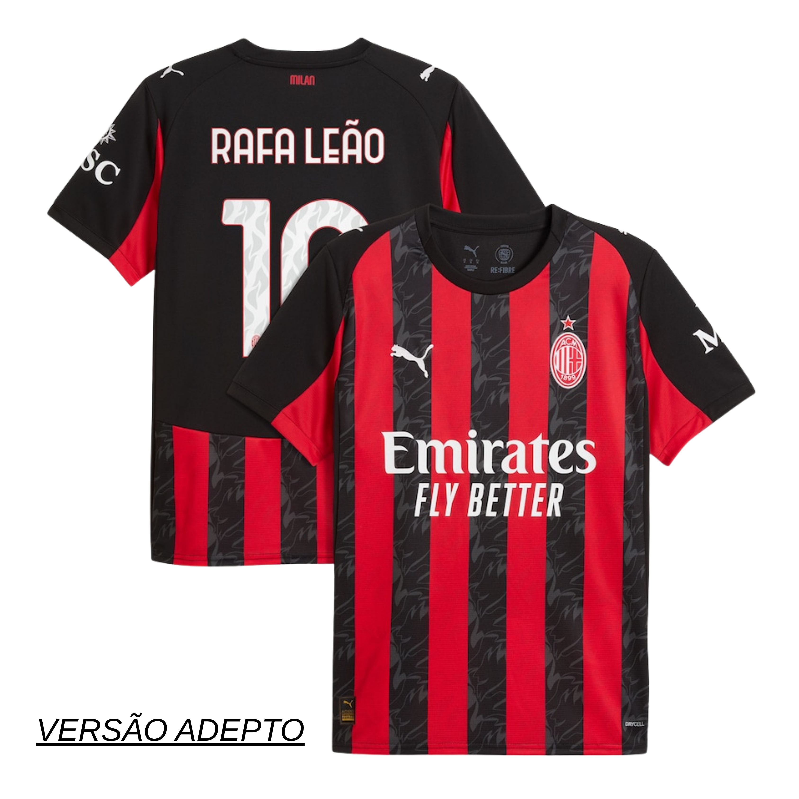 Camisola principal AC Milan 25/26 - Rafa Leão 10 1