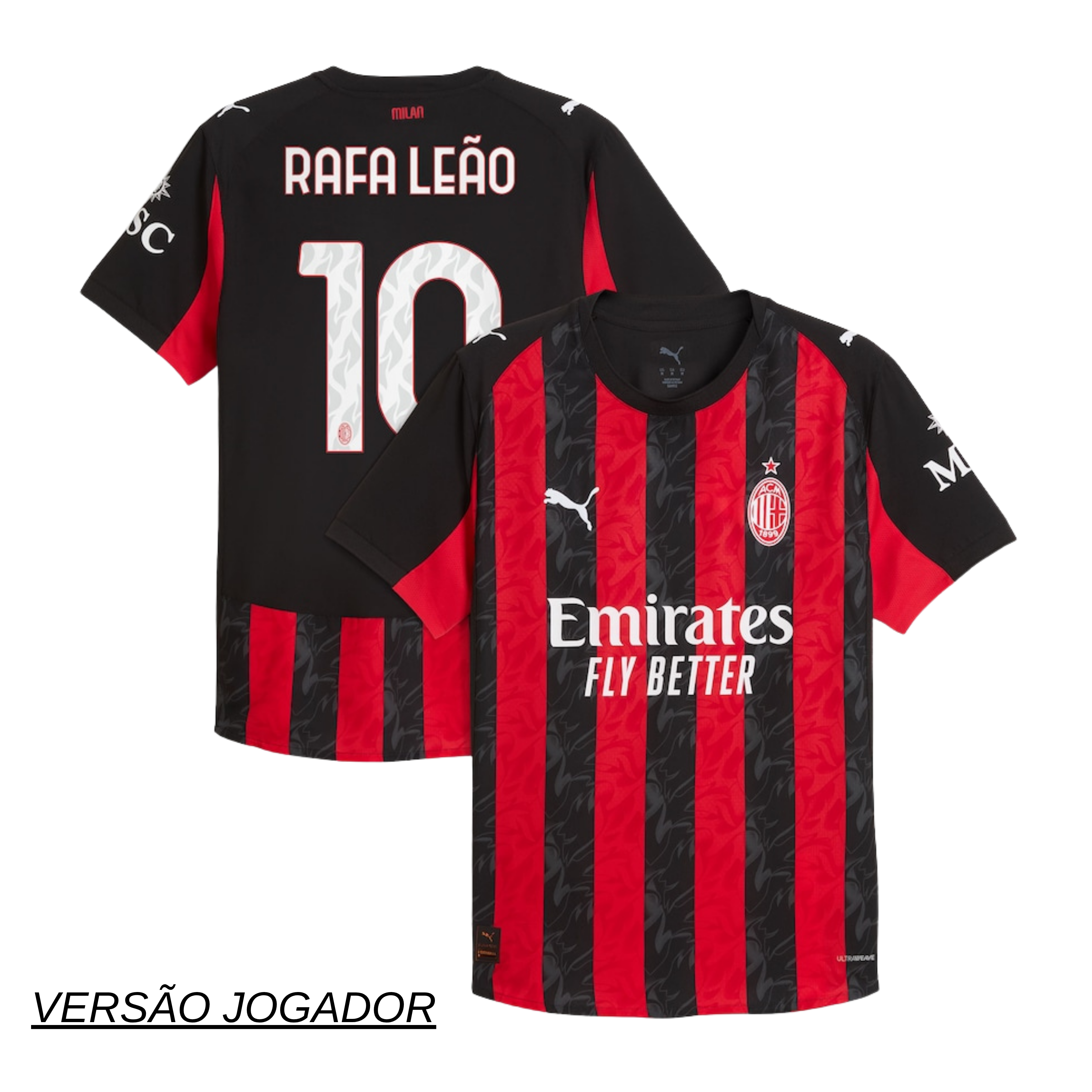 Camisola principal AC Milan 25/26 - Rafa Leão 10 4