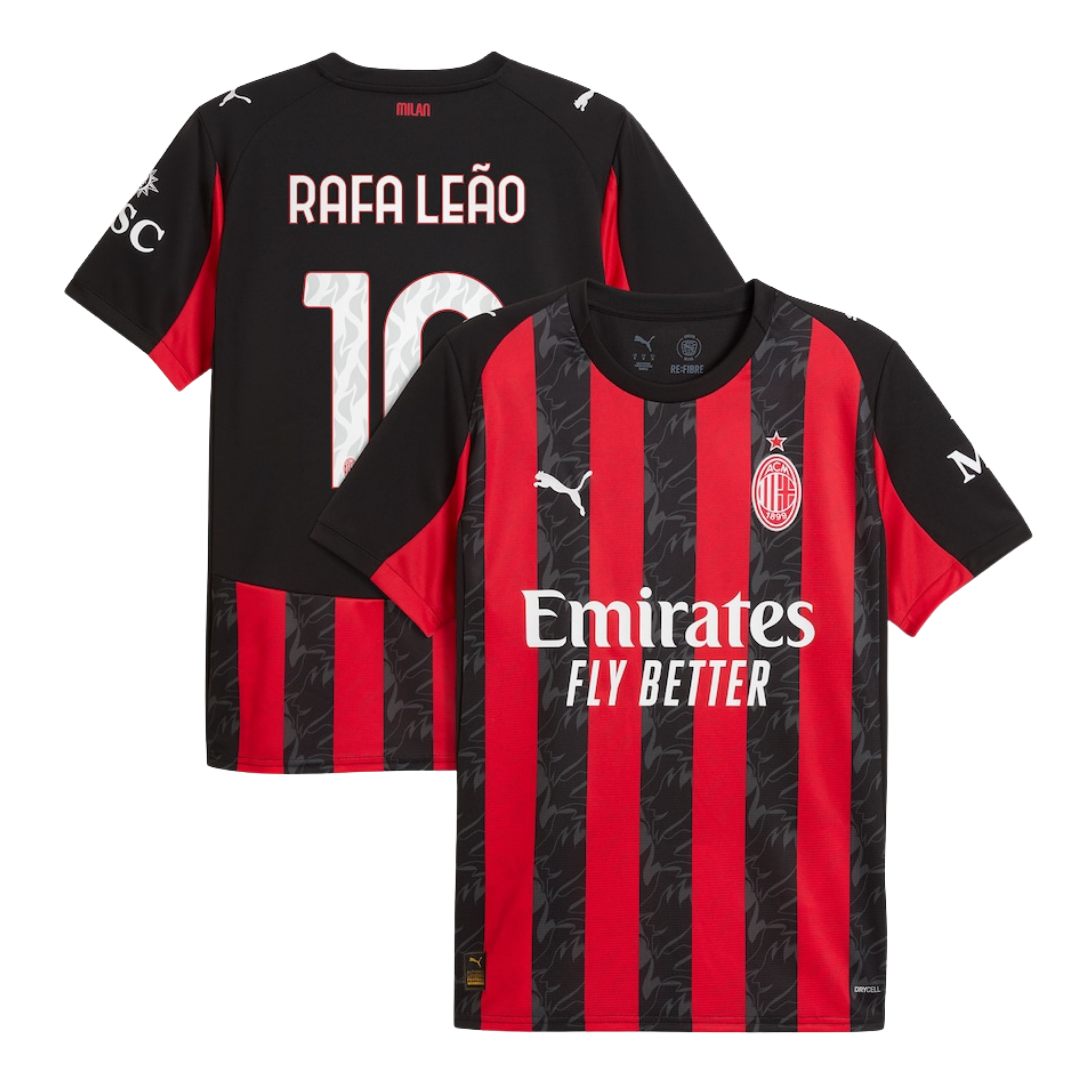 Criança - Camisola principal AC Milan 25/26 - Rafa Leão 10 1