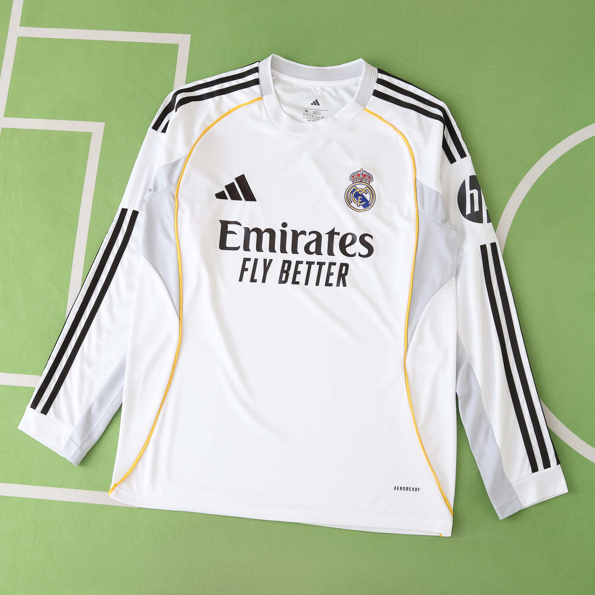 Camisola Principal Real Madrid 25/26 - Manga comprida - Versão Adepto 1