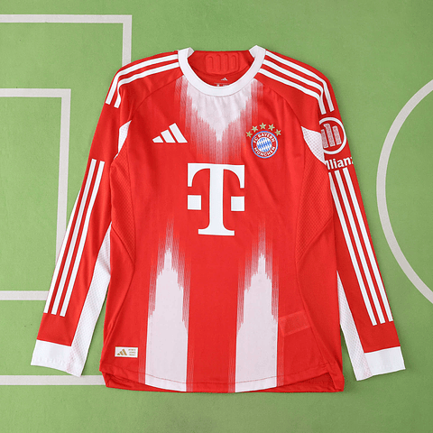 Camisola Principal Bayern Munique 25/26 - Manga comprida - Versão jogador