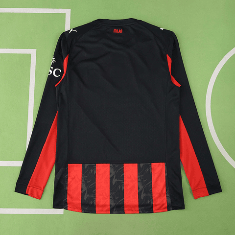 Camisola principal Ac Milan 25/26 - Manga comprida - Versão Jogador