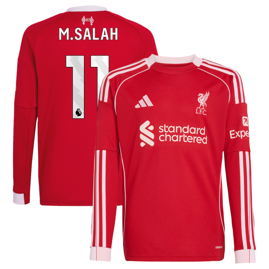 Camisola principal Liverpool 25/26 - M.Salah 11 - Manga comprida 1