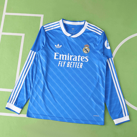 3ª Camisola Real Madrid 25/26 - Manga comprida - Versão Adepto