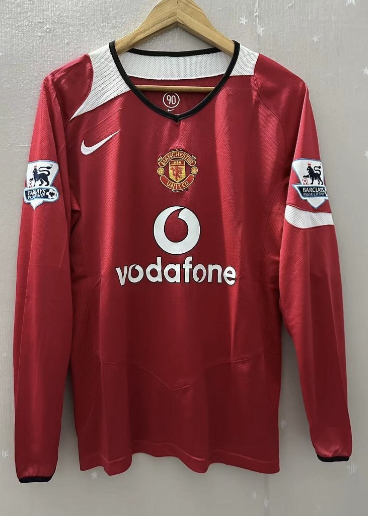 Camisola principal Manchester United 2004/2006 - Ronaldo 7 - Manga comprida - Versão adepto 2