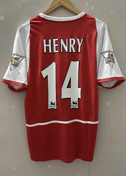 Camisola principal Arsenal 2002/2004 - Henry 14 - Manga comprida - Versão adepto