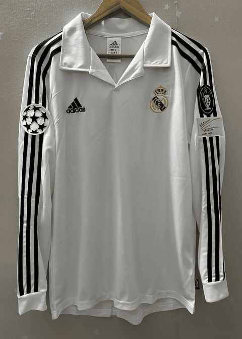 Camisola principal Real Madrid 2001/2002 - Zidane 5 - Manga comprida - Versão adepto