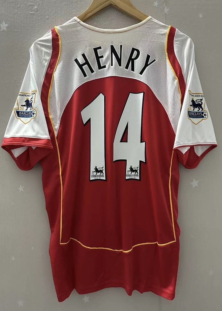 Camisola principal Arsenal 2004/2005 - Henry 14 - Manga comprida - Versão adepto 1