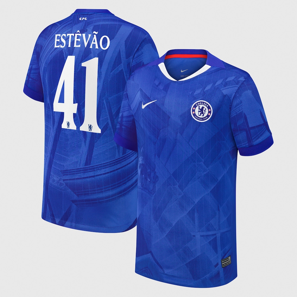 Criança - Camisola principal Chelsea 25/26 - Estêvão 41 1