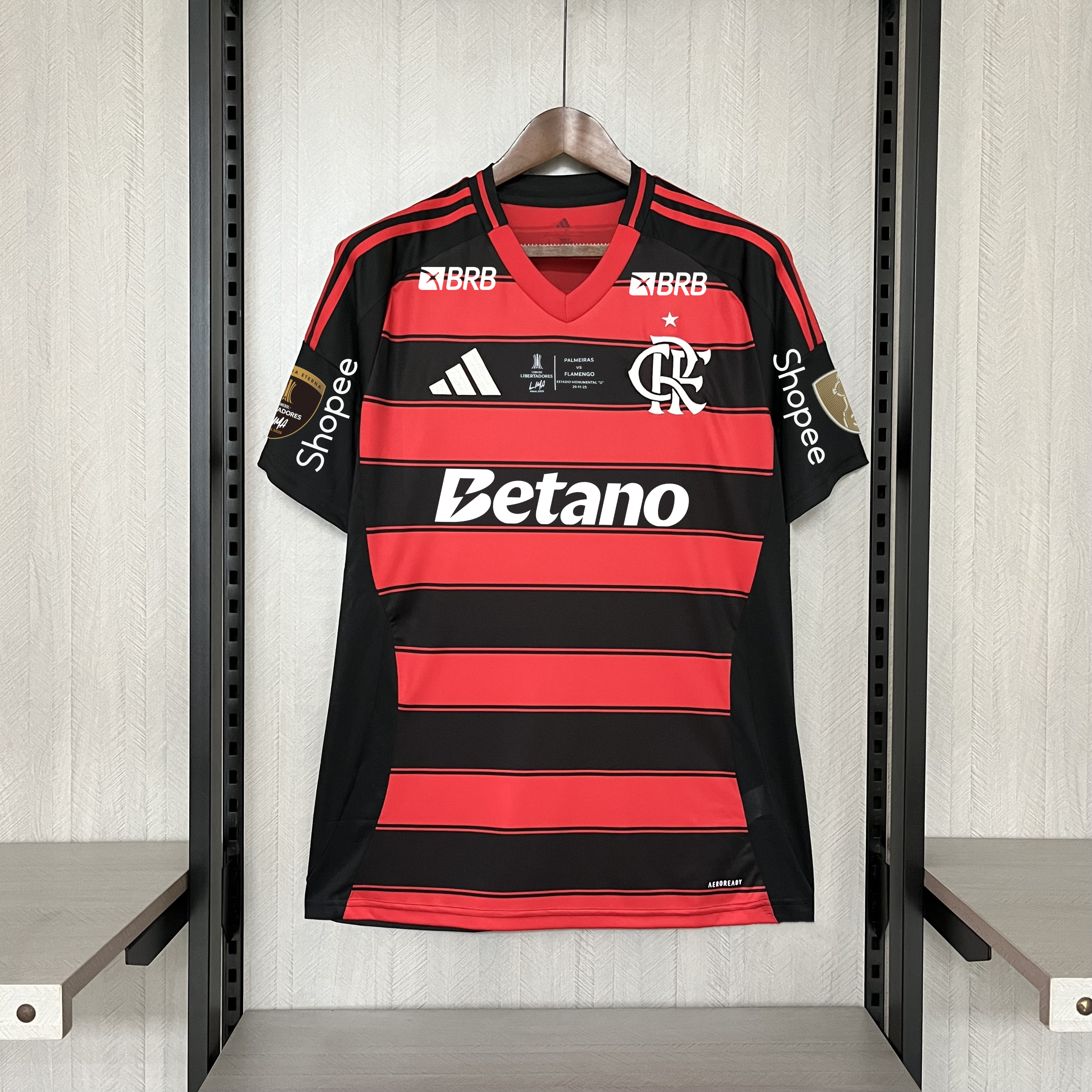 Camisola Principal Flamengo 2025 - Final Libertadores - Versão adepto  1