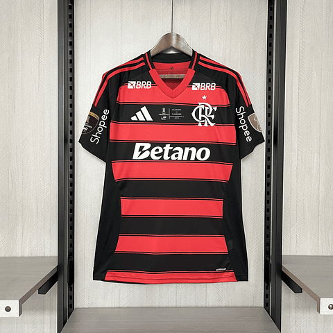 Camisola Principal Flamengo 2025 - Final Libertadores - Versão adepto 
