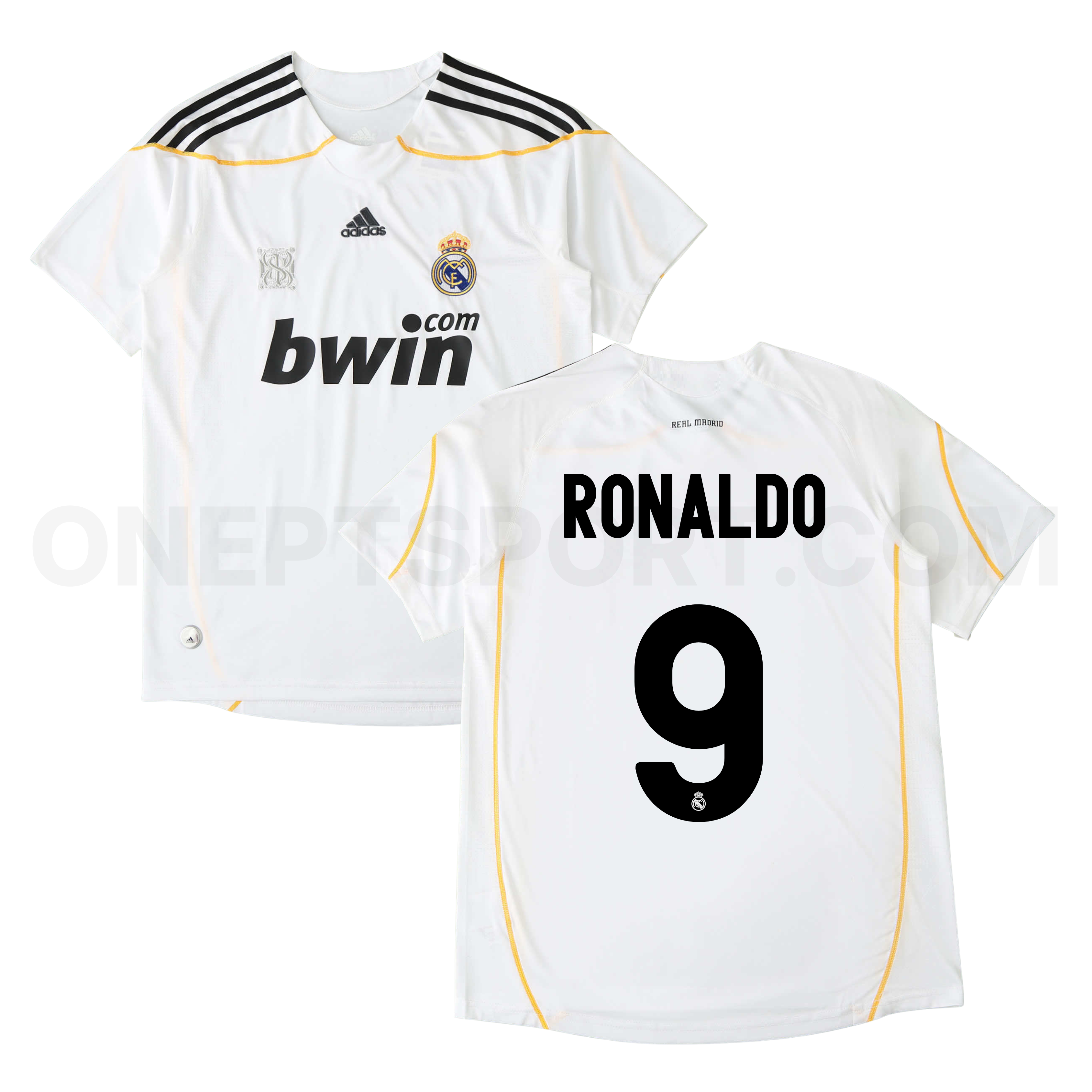 Camisola principal Real Madrid 2009/2010 - Ronaldo 9 - Versão adepto 1