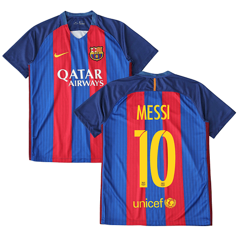 Camisola principal Barcelona 2016/2017 - Messi 10 - Versão adepto