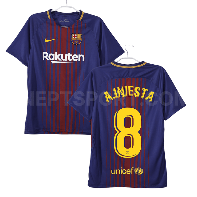 Camisola principal Barcelona 2017/2018 - A.Iniesta 8 - Versão adepto
