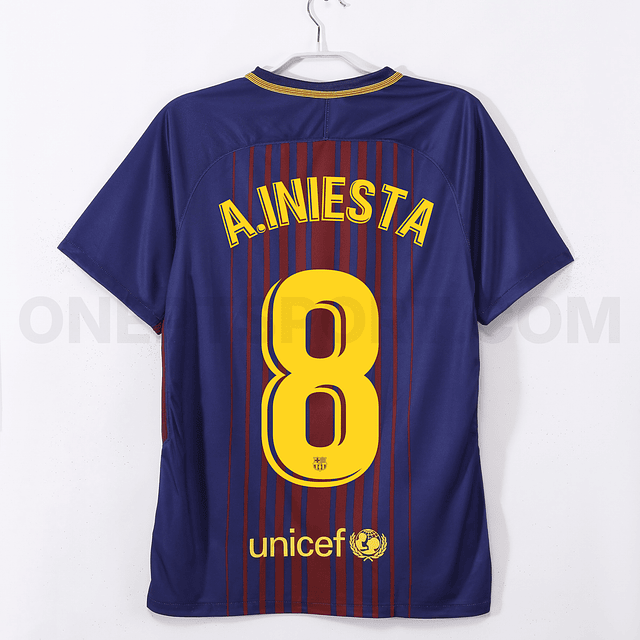 Camisola principal Barcelona 2017/2018 - A.Iniesta 8 - Versão adepto