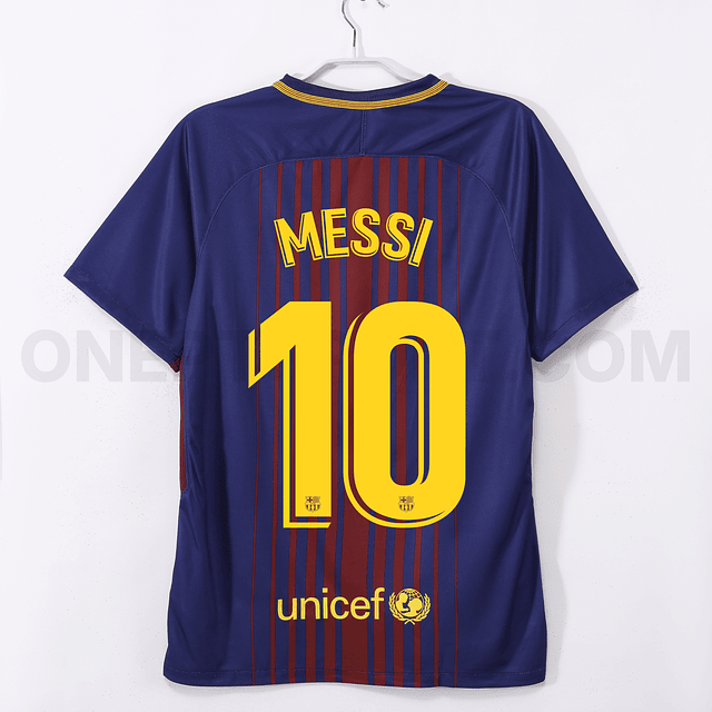 Camisola principal Barcelona 2017/2018 - Messi 10 - Versão adepto