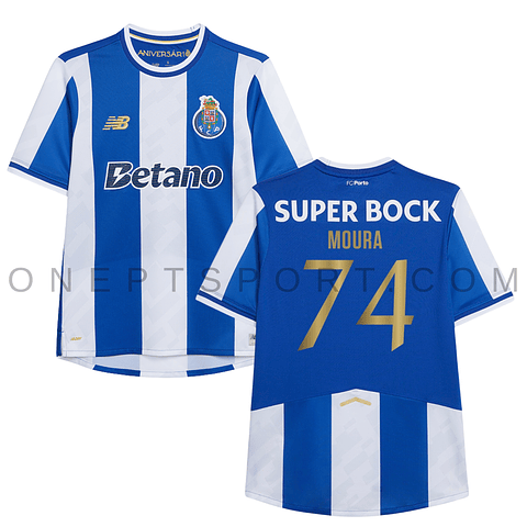 Camisola principal FC Porto 25/26 - Moura 74 - Versão adepto