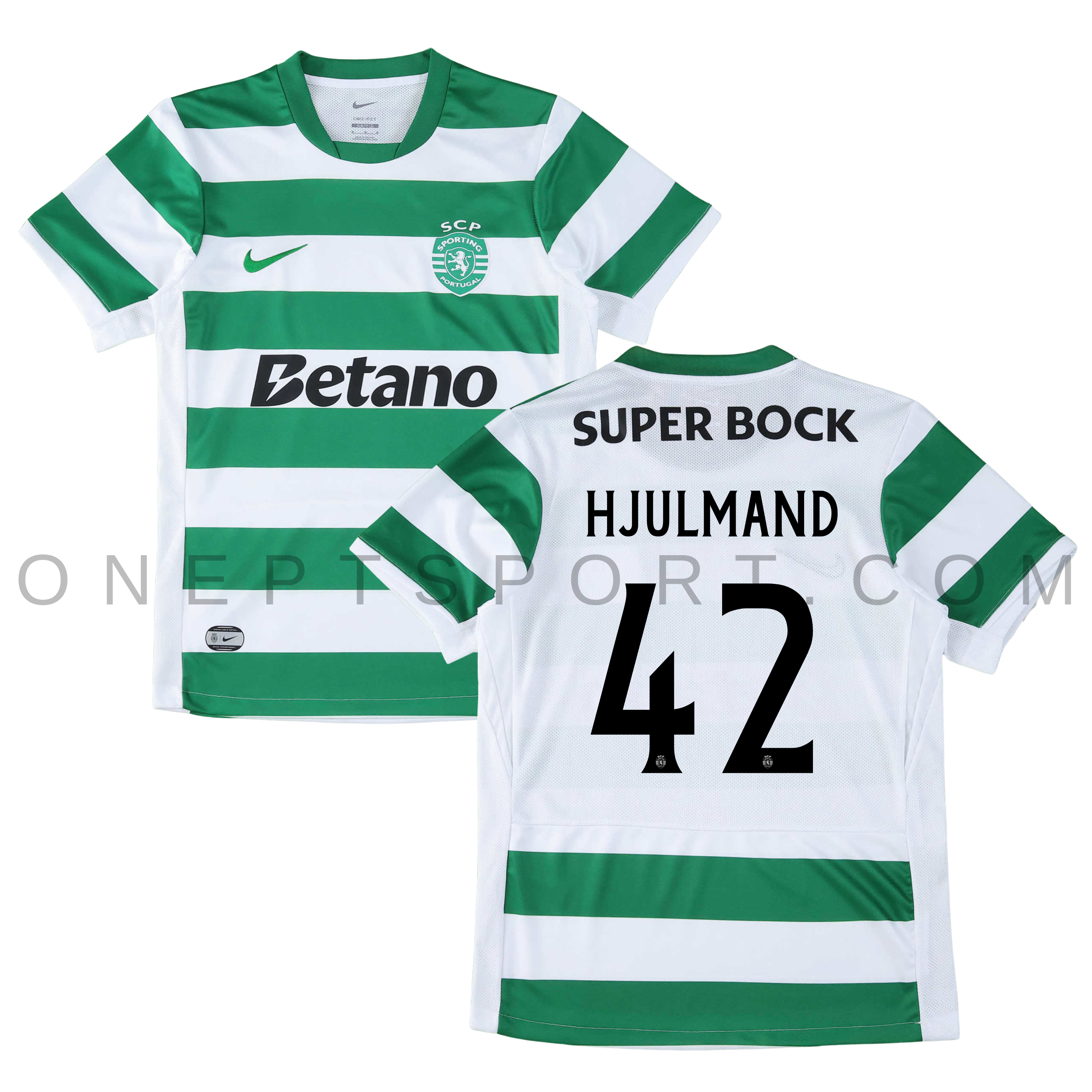 Camisola principal Sporting CP 25/26 - Hjulmand 42 - Versão adepto 1