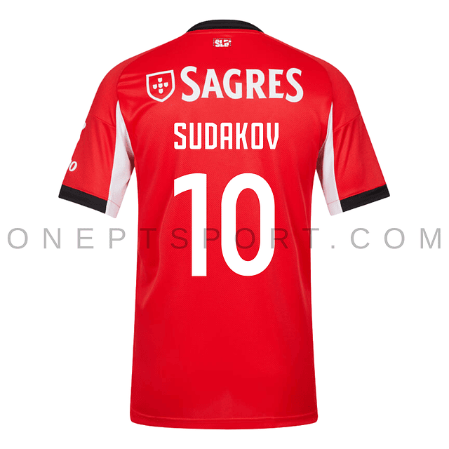 Camisola principal SL Benfica 25/26 - Sudakov 10 - Versão adepto