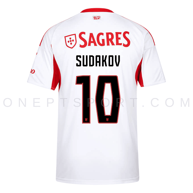 Camisola alternativa SL Benfica 25/26 - Sudakov 10 - Versão adepto