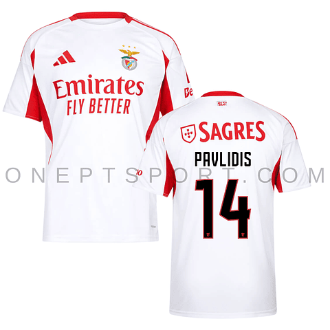 Camisola alternativa SL Benfica 25/26 - Pavlidis 14 - Versão adepto