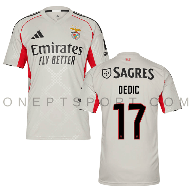 3ª Camisola SL Benfica 25/26 - Dedic 17 - Versão adepto