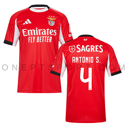 Camisola principal SL Benfica 25/26 - António S. 4 - Versão adepto