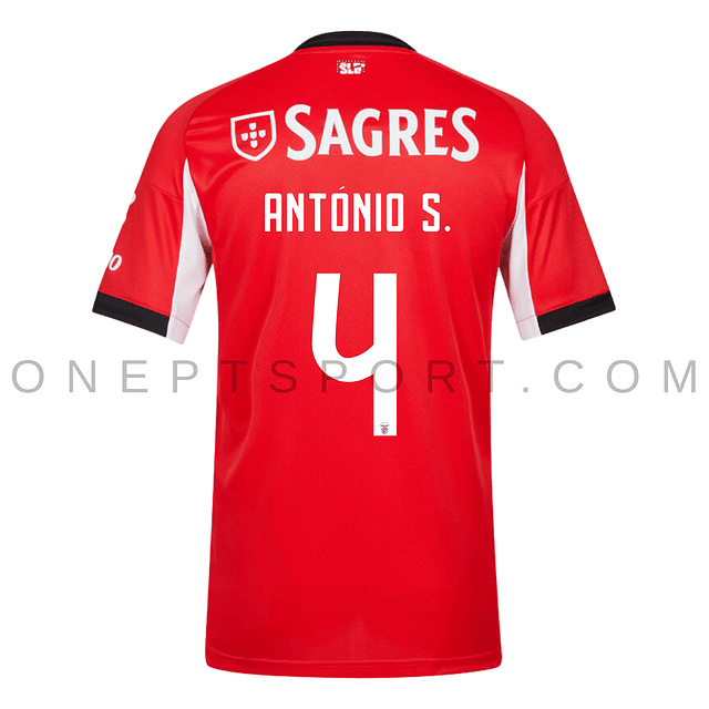 Camisola principal SL Benfica 25/26 - António S. 4 - Versão adepto
