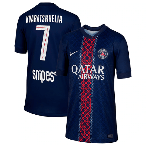Criança - Camisola principal PSG 25/26 - Kvaratskhelia 7