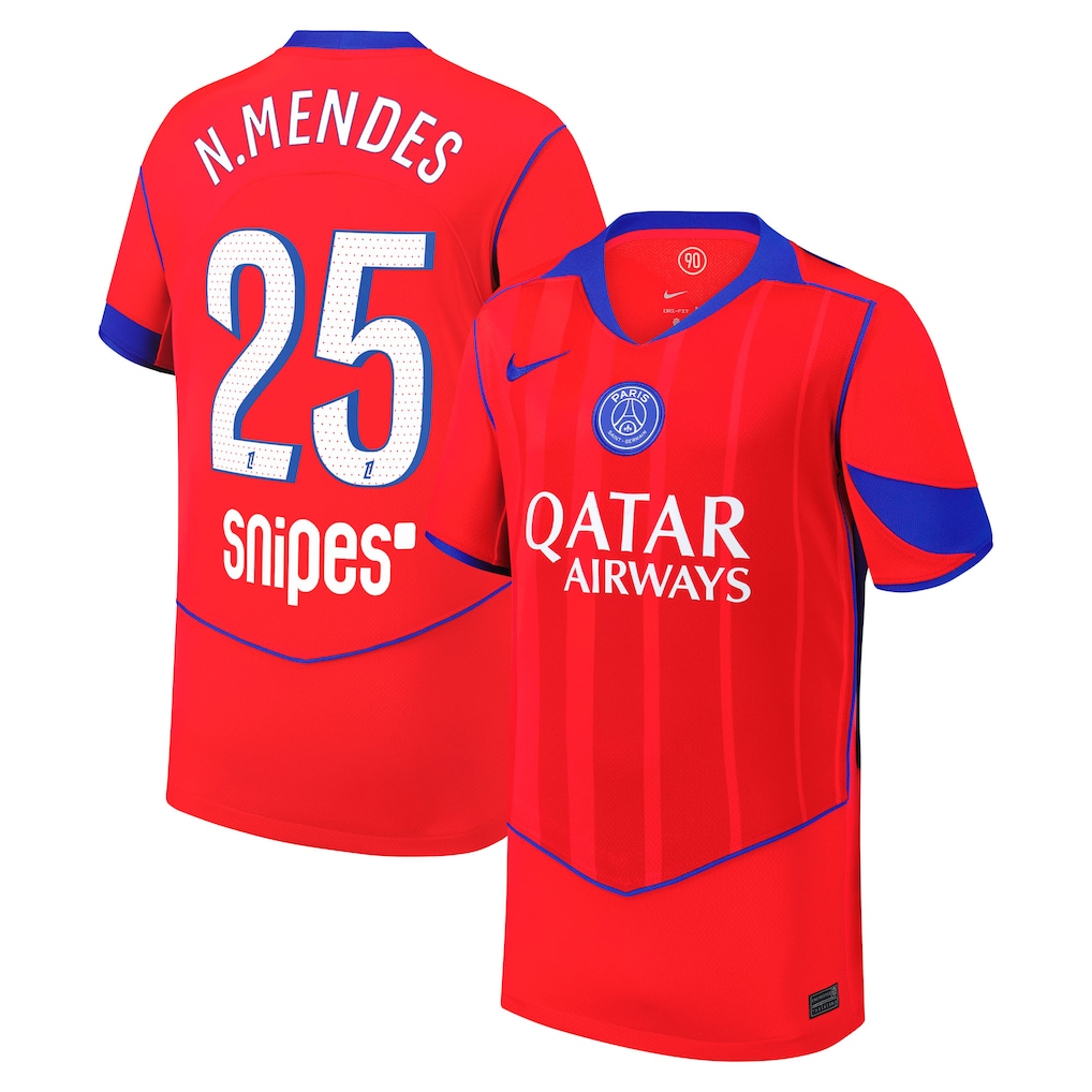 Criança - 3ª Camisola PSG 25/26 Total 90 - N.Mendes 25 1