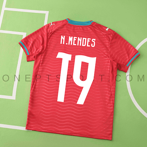 Camisola Principal Portugal Mundial 2026 - N.Mendes 19