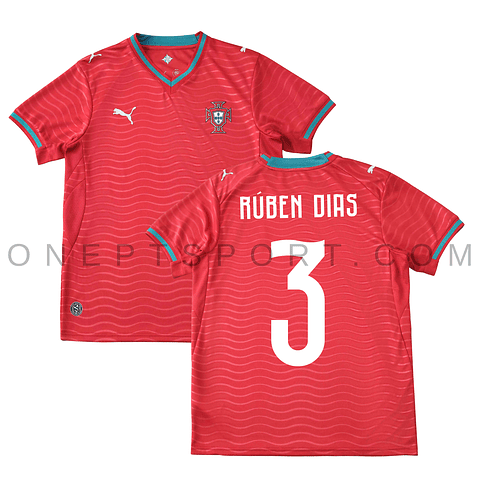 Criança - Camisola principal Portugal Mundial 2026 - Rúben Dias 3