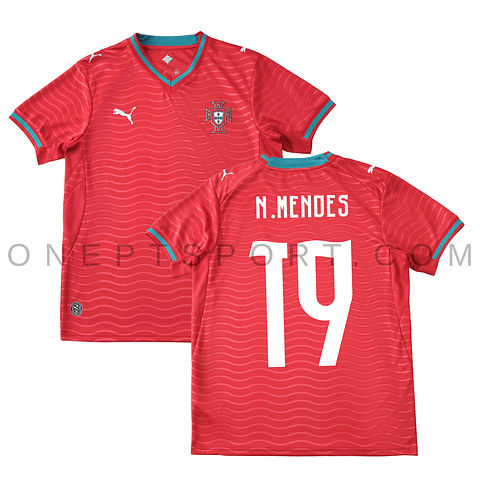 Criança - Camisola principal Portugal Mundial 2026 - N.Mendes 19