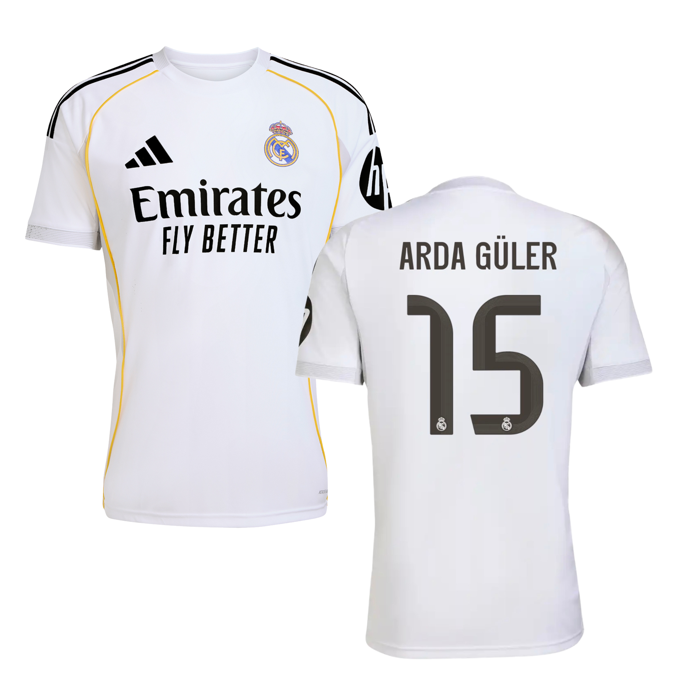 Camisola Principal Real Madrid 25/26 - Arda Güler 15 1