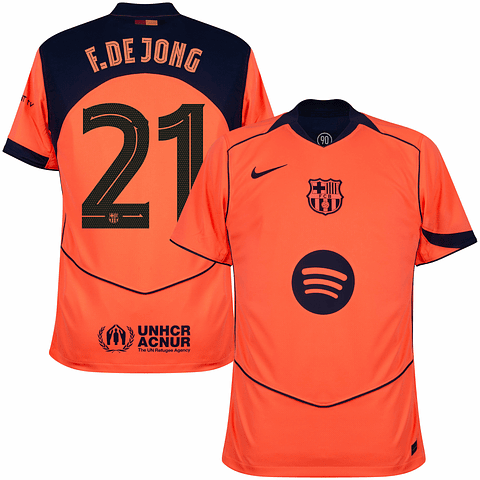 3ª Camisola Barcelona Total 90 25/26 - F.De Jong 21