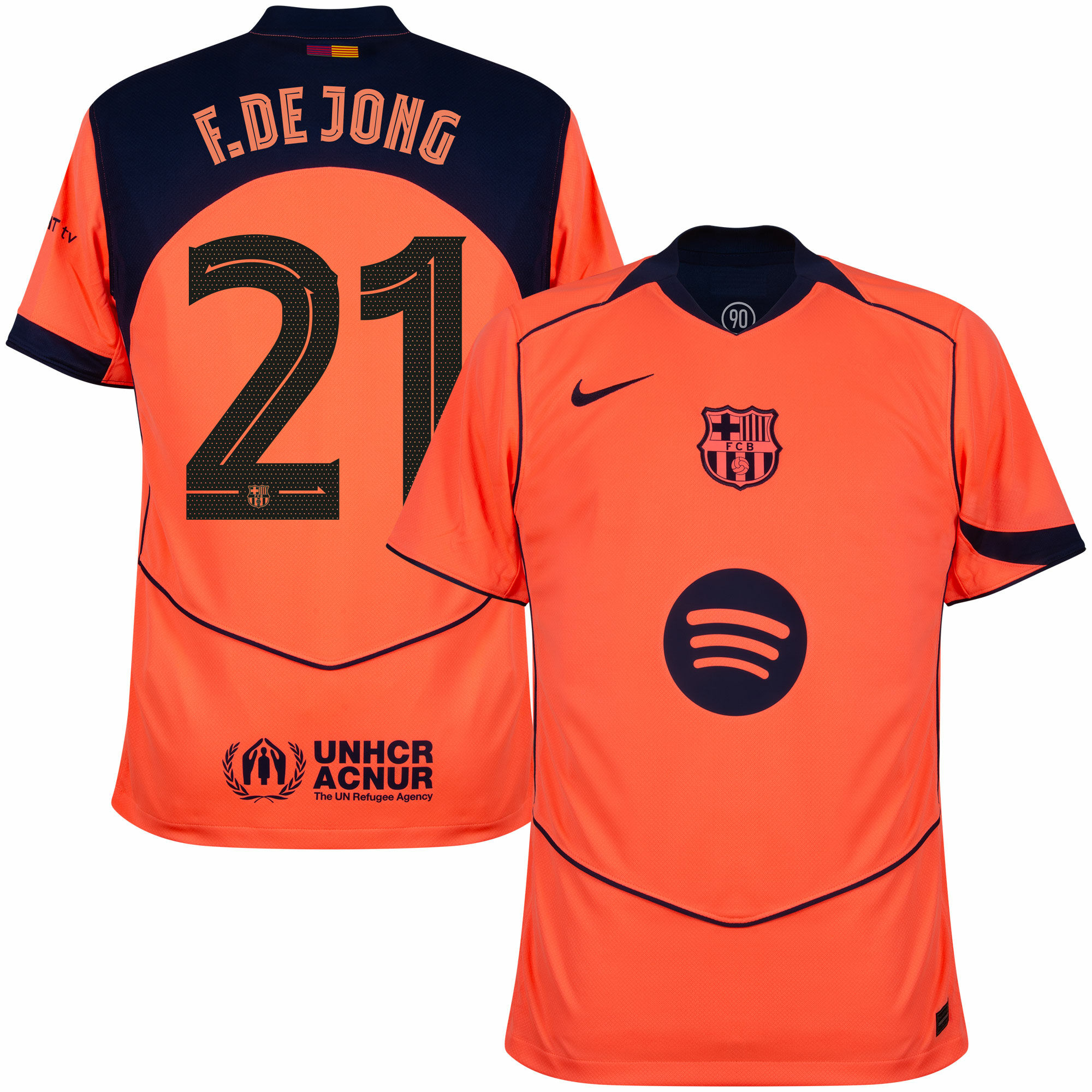 Criança - 3ª Camisola Barcelona Total 90 25/26 - F.De Jong 21 1