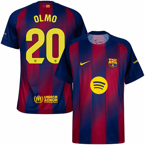 Criança - Camisola principal Barcelona 25/26 - Olmo 20