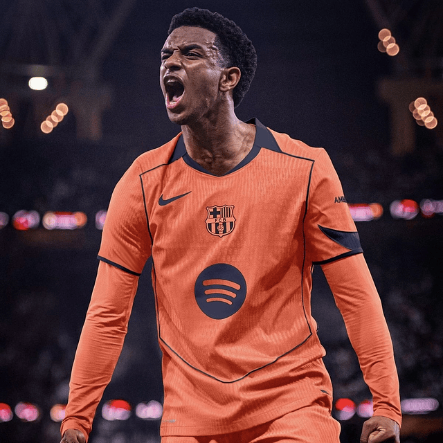 Criança - 3ª Camisola Barcelona Total 90 25/26 - Balde 3