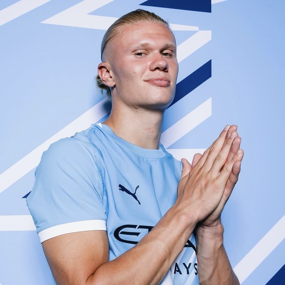 Criança - Camisola principal Man City 25/26 - Haaland 9 4