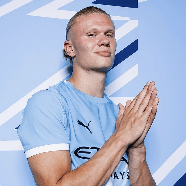 Criança - Camisola principal Man City 25/26 - Haaland 9