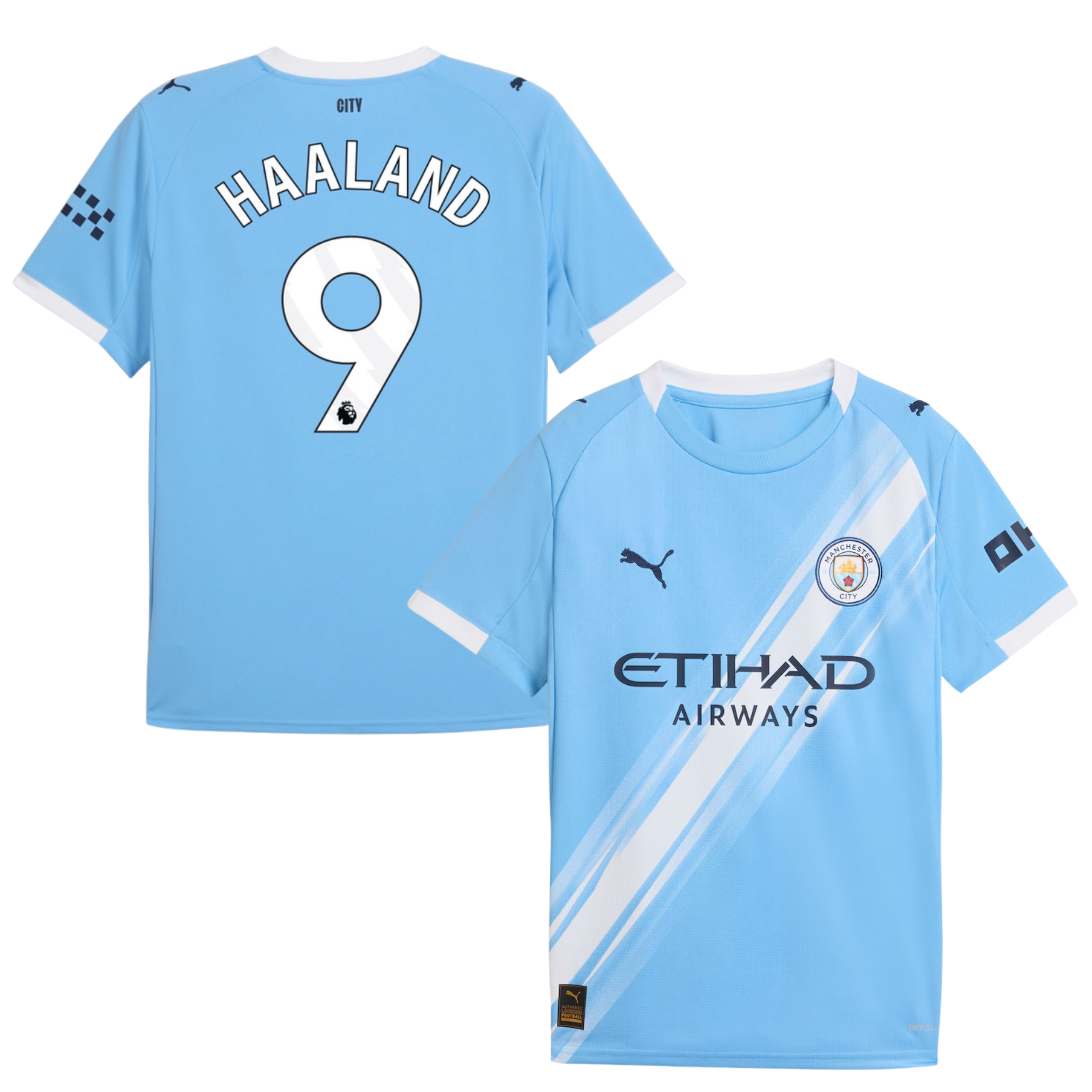 Criança - Camisola principal Man City 25/26 - Haaland 9 1