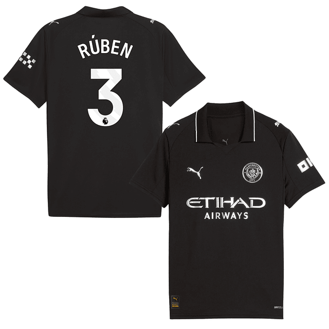 Criança - Camisola alternativa Man City 25/26 - Rúben 3