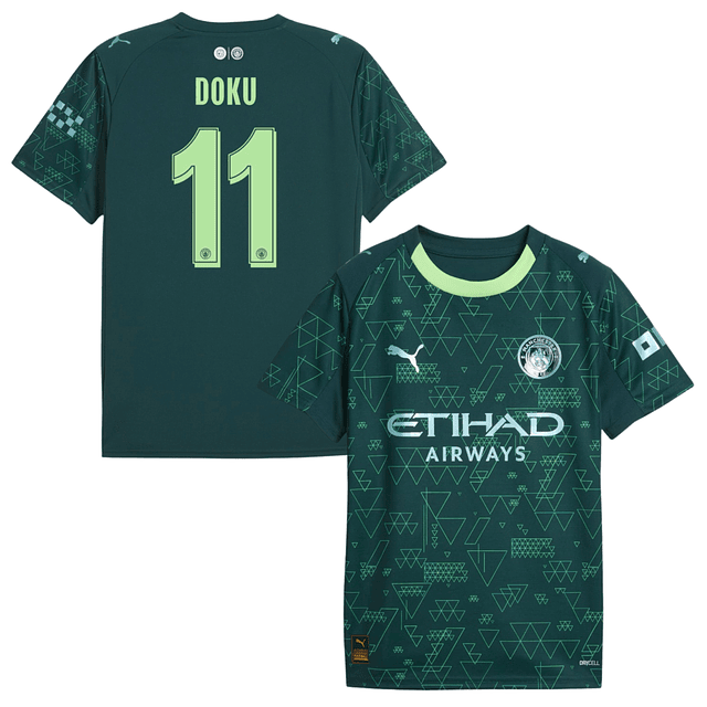 Criança - Camisola Man City EA Sports 25/26 - Doku 11