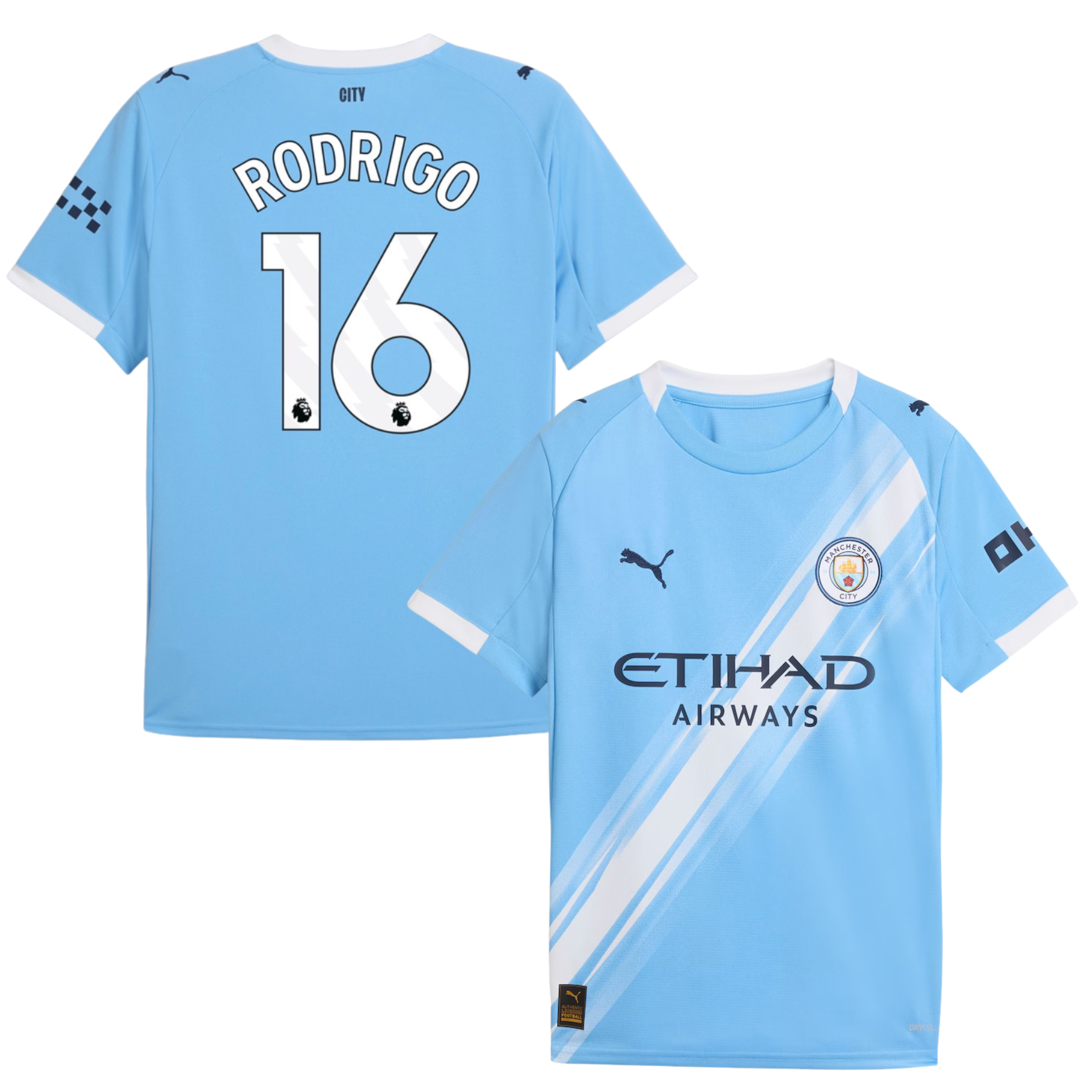 Criança - Camisola principal Man City 25/26 - Rodrigo 16 1