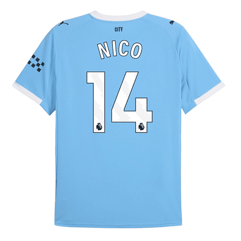 Criança - Camisola principal Man City 25/26 - Nico 14