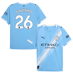 Criança - Camisola principal Man City 25/26 - Savinho 26